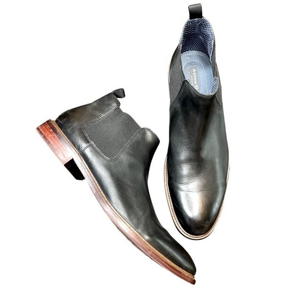 aston grey chelsea boots